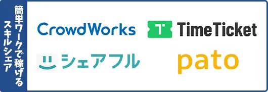 2. 初心者でも簡単ワークで稼げるおすすめスキルシェア4選